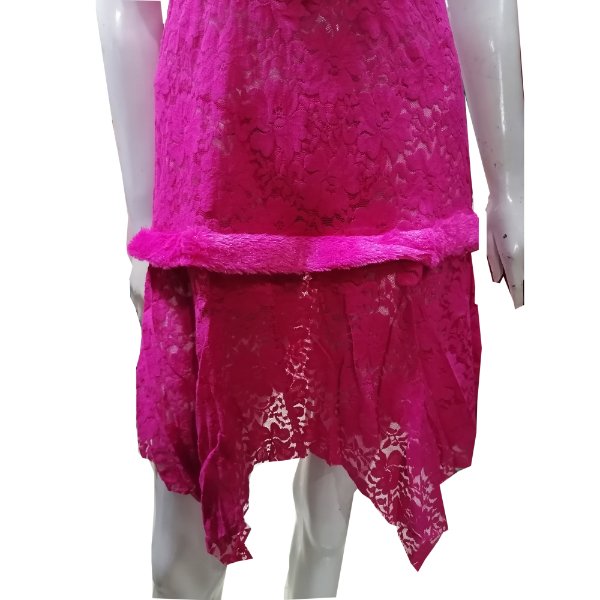 women velet net furr lace embroidery lingerie two piece night dress lingerie set