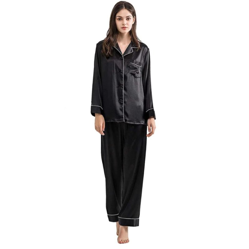 luxurious satin silk button down night suit for women comfortable and stylish lounge wear sleepwear