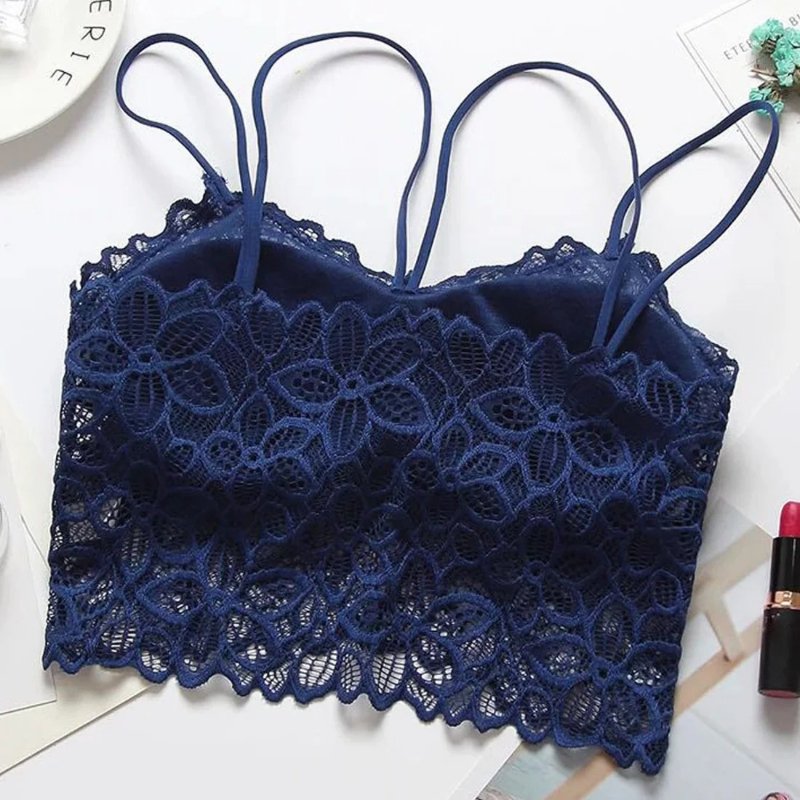 stylish and comfortable lace net women bralette lightly padded bra