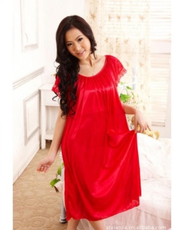 summer short sleeve sleepwear viscose lace long nightgown